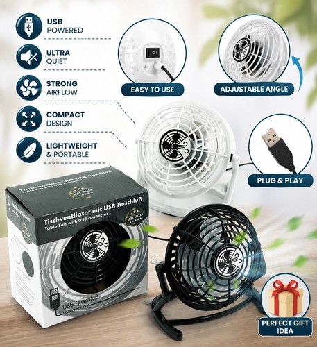 Usb tischventilator leise - usb,