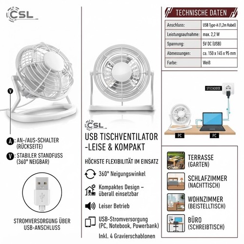 Csl usb tischventilator - usb,