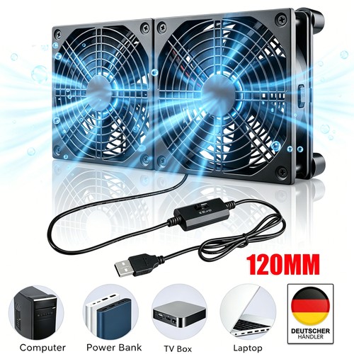 Usb ventilator 120mm - 2-in-1,