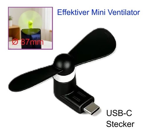 Schwarz usb mini ventilator - schwarz,