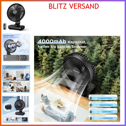 Tischventilator schwarz usb - tischventilator,